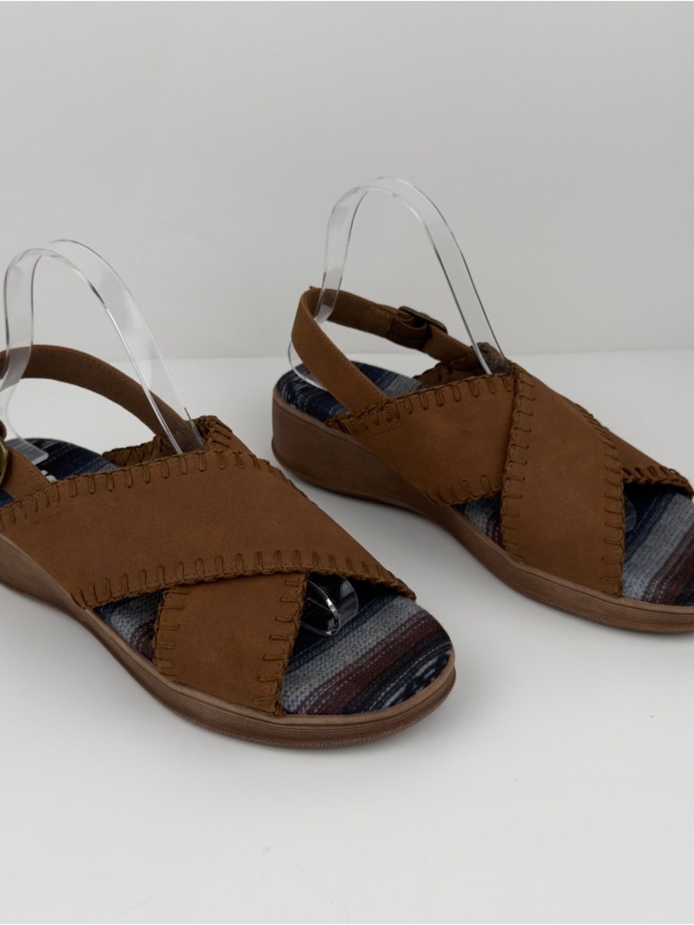 Muk Luks Brown Slingback Sandals Womens Sz 8 Summer Casual - Picture 3 of 9